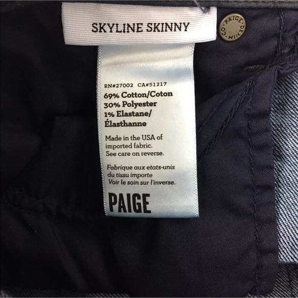 Paige Jeans Skyline Skinny Dark Wash Crinkle - Picture 4 of 4